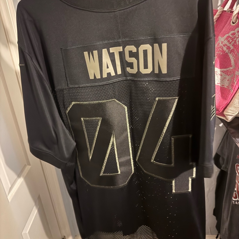 Black Football Jersey with Watson 04